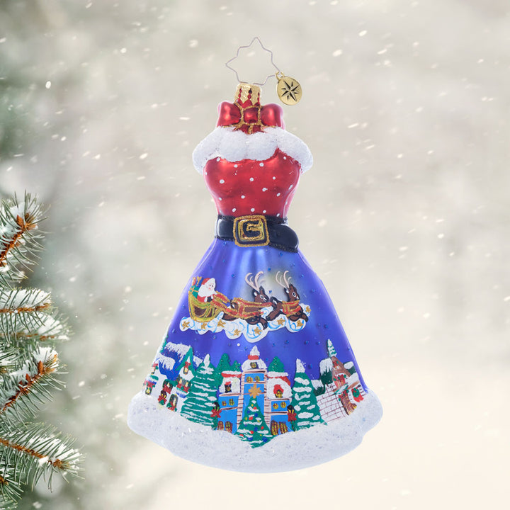 Front image - Winter Wonderland Frock - (Holiday dress ornament)