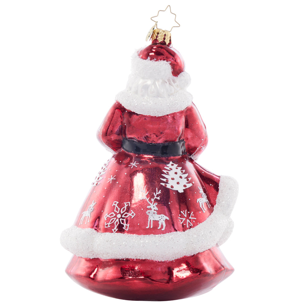 Back image - Frosty Fawn Santa - (Santa ornament)