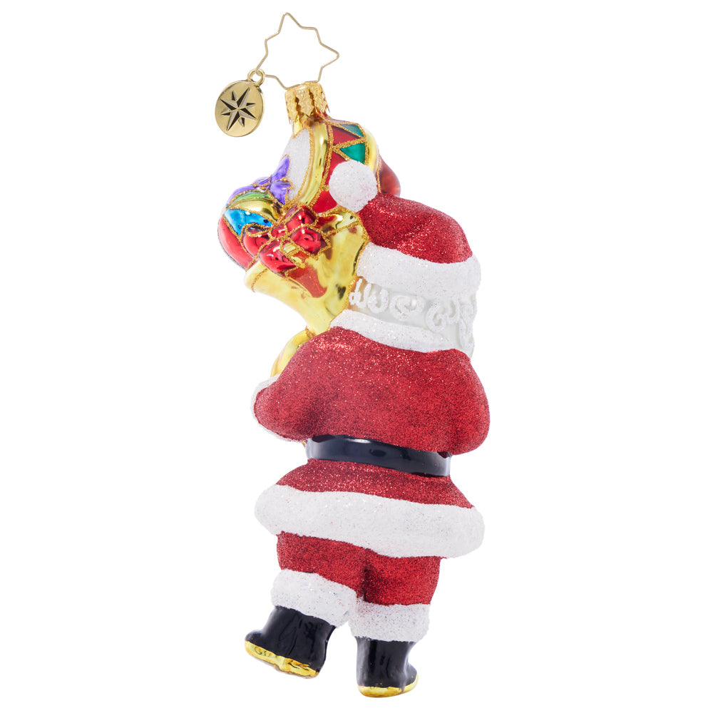 Back image - Tuba-Totin' Santa - (Santa playing tuba ornament)