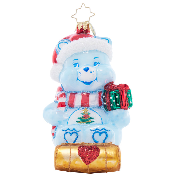 Front image - Christmas Wishes Bear - (Care Bear ornament)