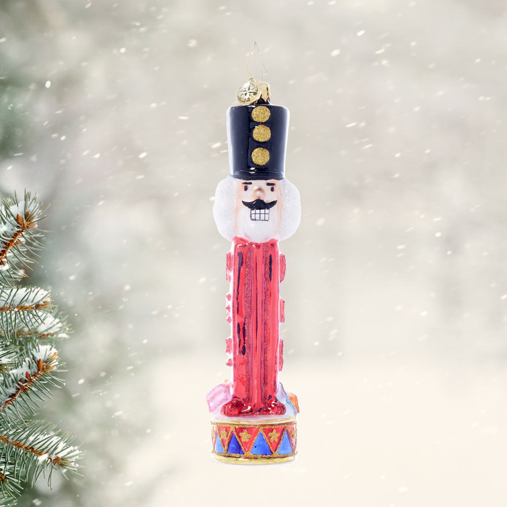 Front image - Light It Up PEZ Nutcracker - (PEZ nutcracker ornament)