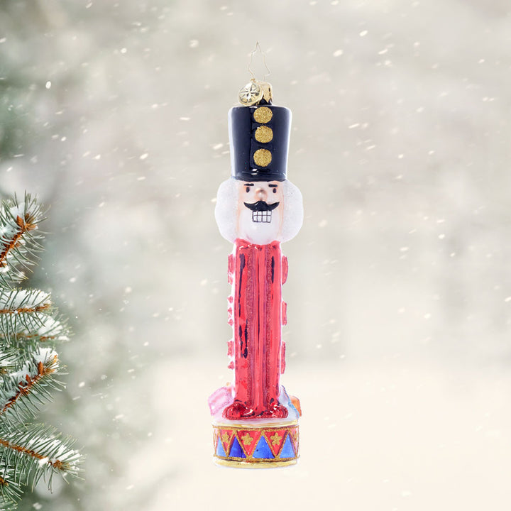 Front image - Light It Up PEZ Nutcracker - (PEZ nutcracker ornament)