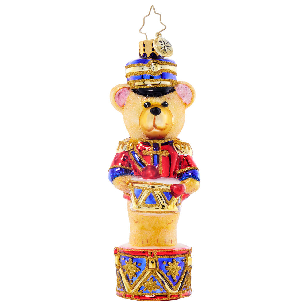 Front image - Band Master Bear - (Bear ornament)