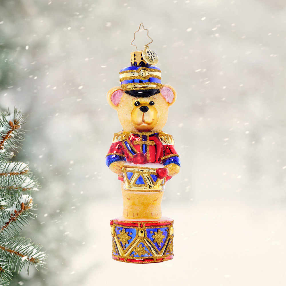 Front image - Band Master Bear - (Bear ornament)
