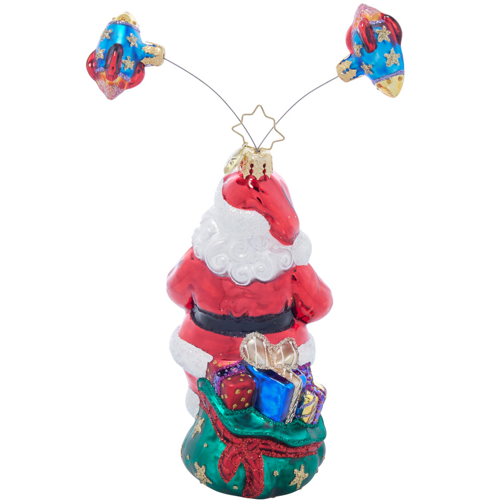 Back image - Virtual Voyage Santa - (Video game Santa ornament)