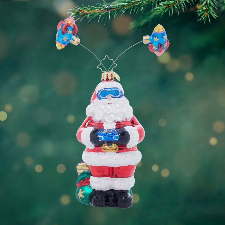 Front image - Virtual Voyage Santa - (Video game Santa ornament)