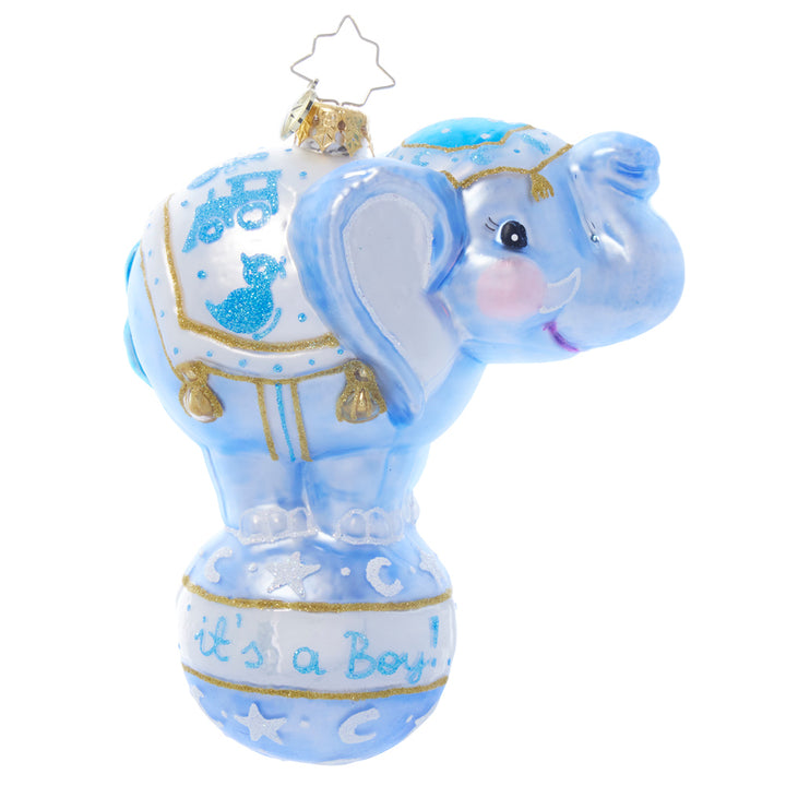 Side image - Balancing Baby Boy - (Baby boy ornament)