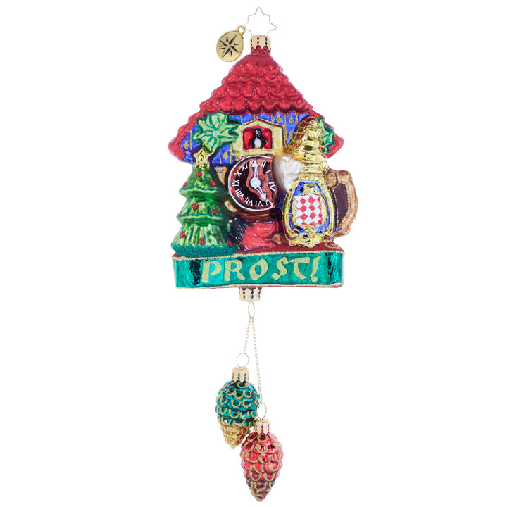 Front image - Bavarian Holiday Chime - (Clock ornament)