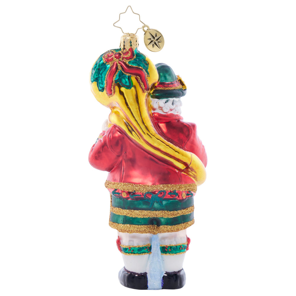 Back image - Holiday Oompah Claus - (Santa playing Tuba ornament)