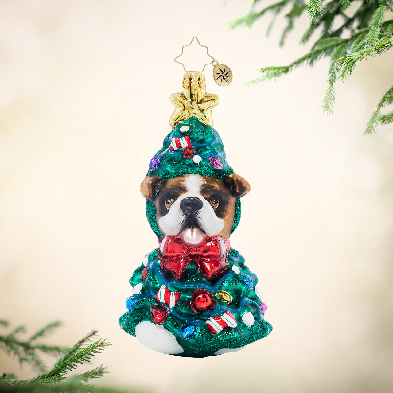 Bulldog Christmas Couture Christopher Radko