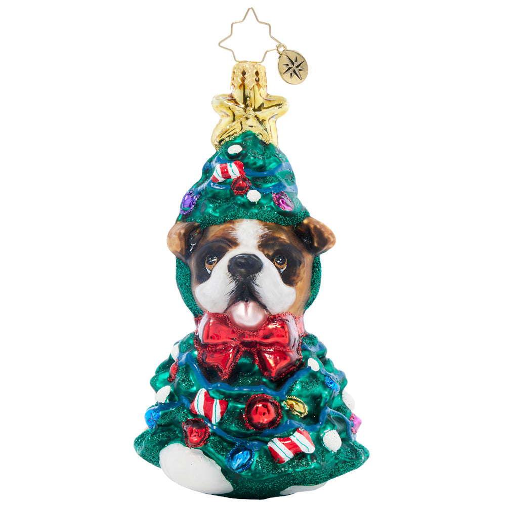 Front image - Bulldog Christmas Couture - (Dog ornament)