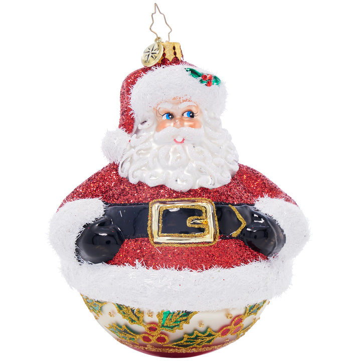 Front image - Jolly Holly Claus - (Santa ornament)