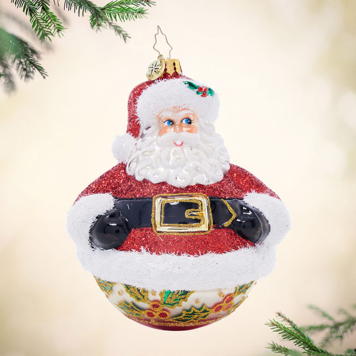 Front image - Jolly Holly Claus - (Santa ornament)