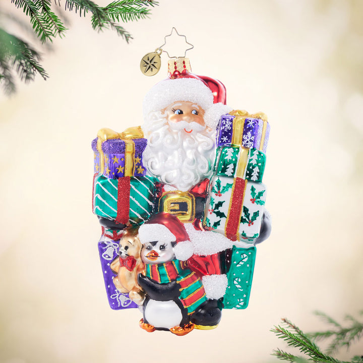 Front image - Santa's Shopping Shenanigans - (Santa ornament)