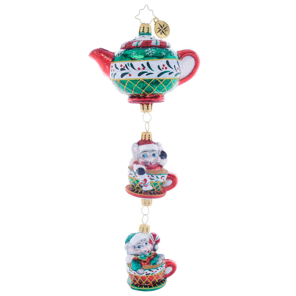Front image - Two Merry Mischief Makers - (Mouse ornament)