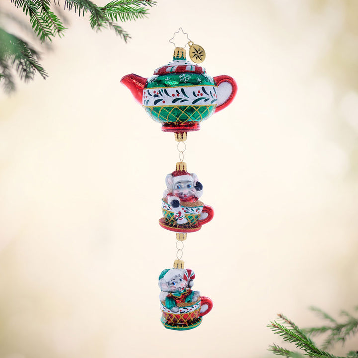 Front image - Two Merry Mischief Makers - (Mouse ornament)