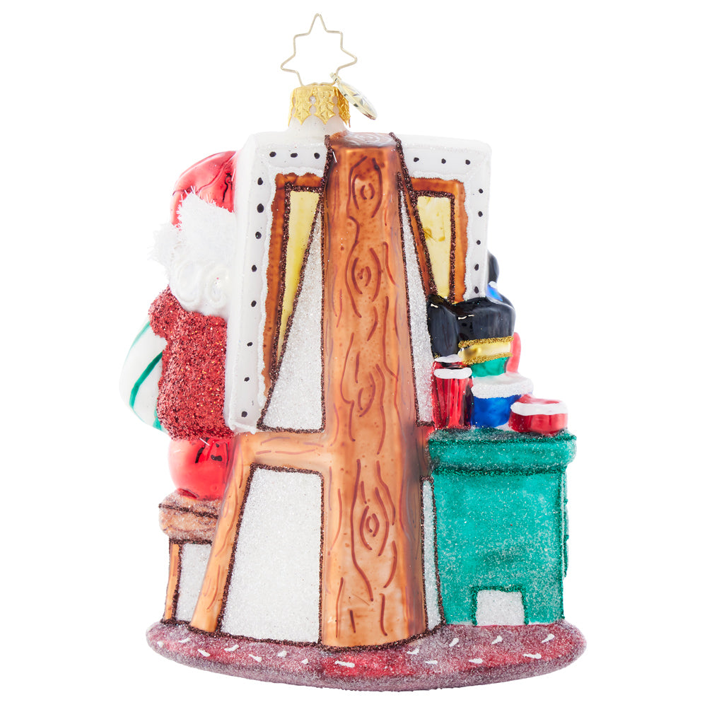 Back image - Pretty as a Picture - (Painting Santa ornament)