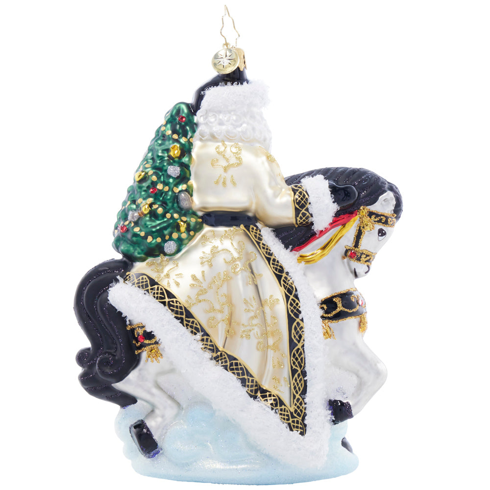 Back image - Golden Coat Calvary - (Santa on horse ornament)