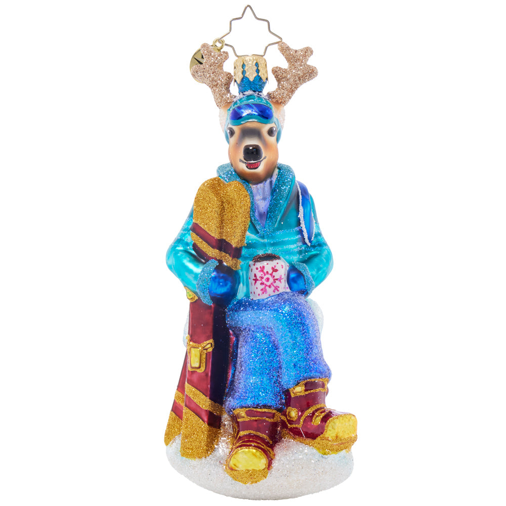 Front image - Coffee Break Buck - (Deer ornament)