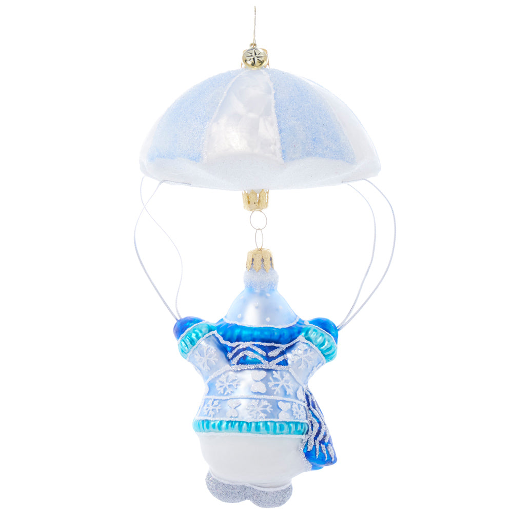 Back image - Frozen Freefall - (Snowman with parachute ornament)