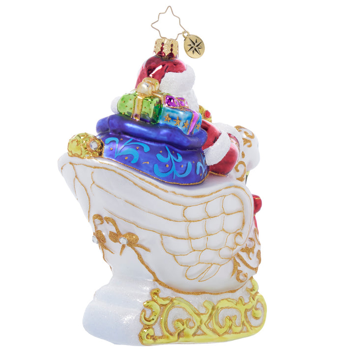 Back image - Swan Voyage - (Santa in sleigh ornament)