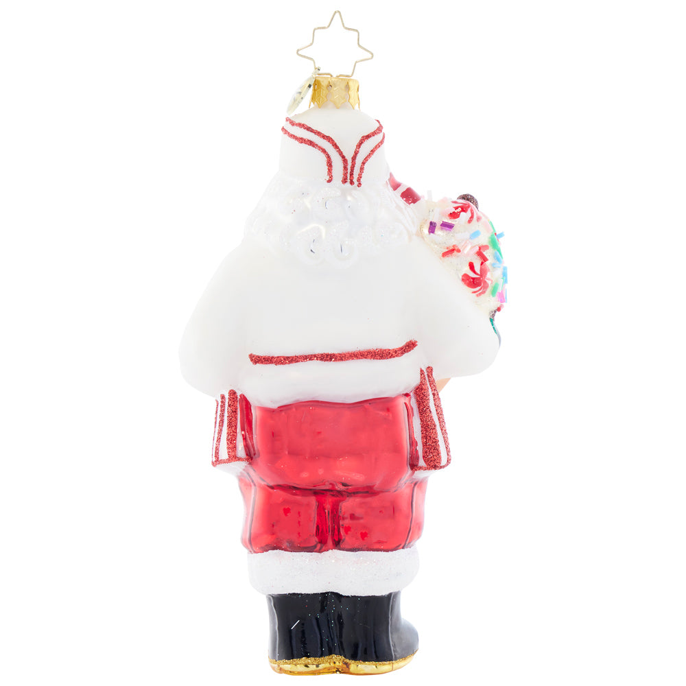 Back image - Malt Shop Santa - (Santa ornament)