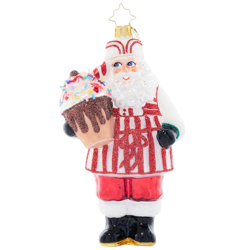 Front image - Malt Shop Santa - (Santa ornament)