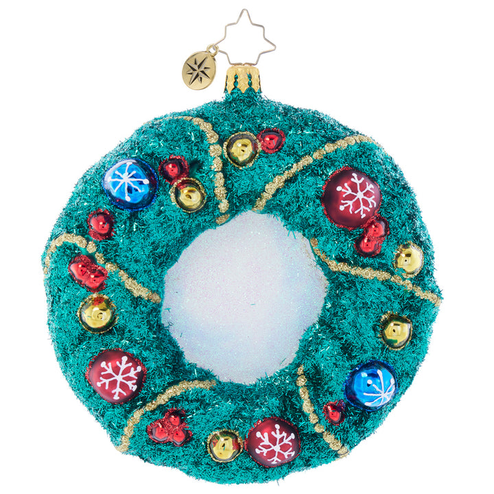 Back image - Enchanted Evergreen Wreath - (Christmas wreath ornament)