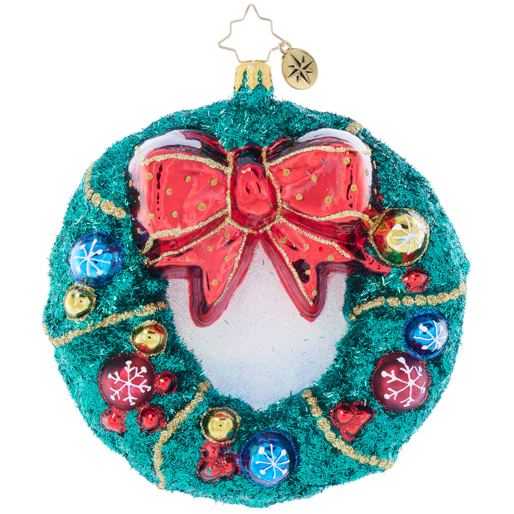 Front image - Enchanted Evergreen Wreath - (Christmas wreath ornament)
