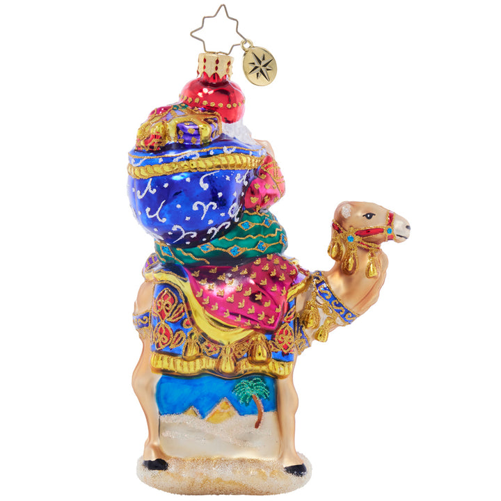 Back image - Camel-Drawn Claus - (Santa ornament)