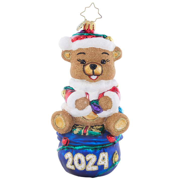 Front image - 2024 Santa's Bear Buddy - (Dated ornament)