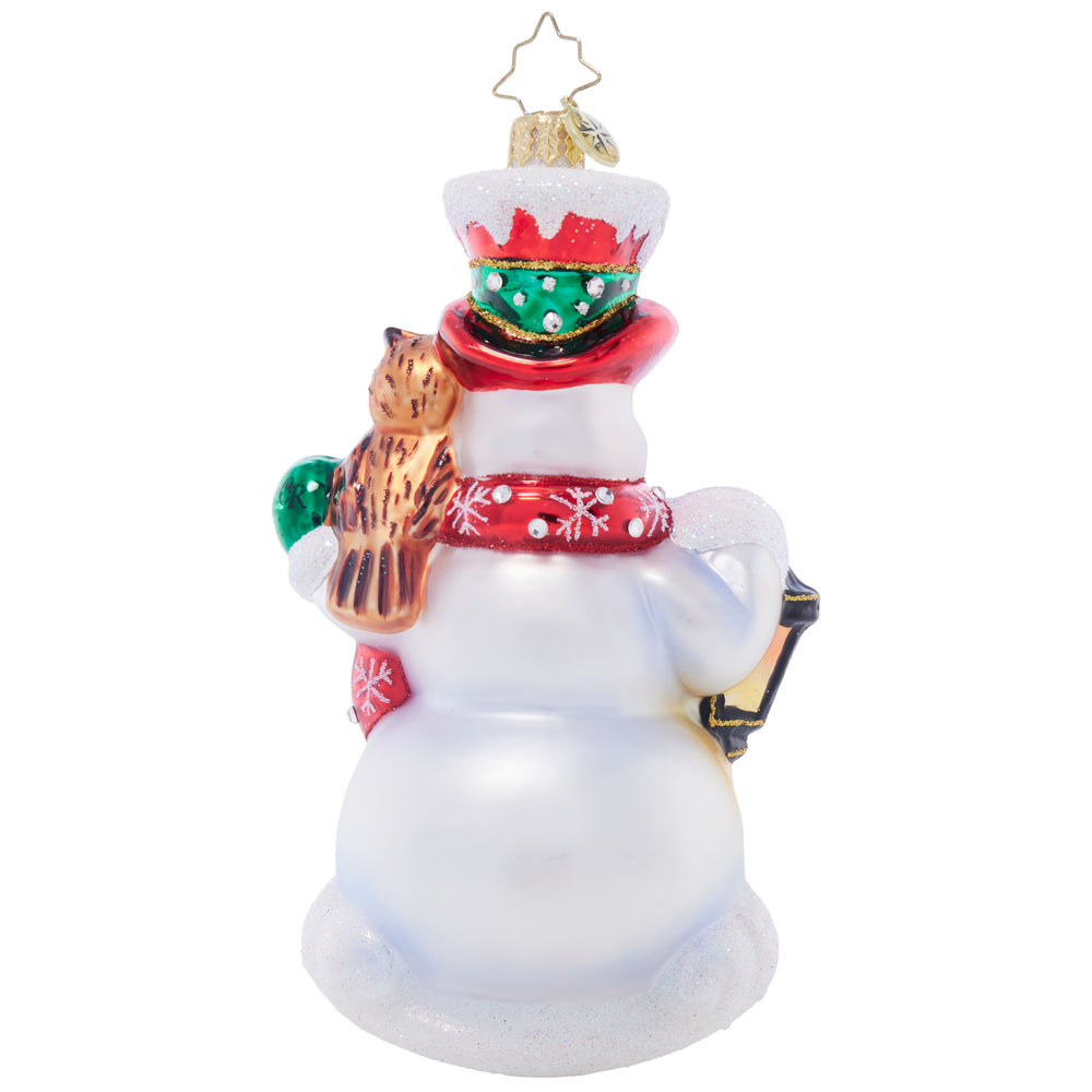 Back image - Owl Be Home For Christmas - (Snowman ornament)