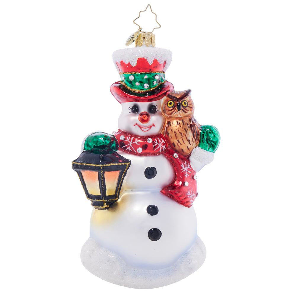 Front image - Owl Be Home For Christmas - (Snowman ornament)