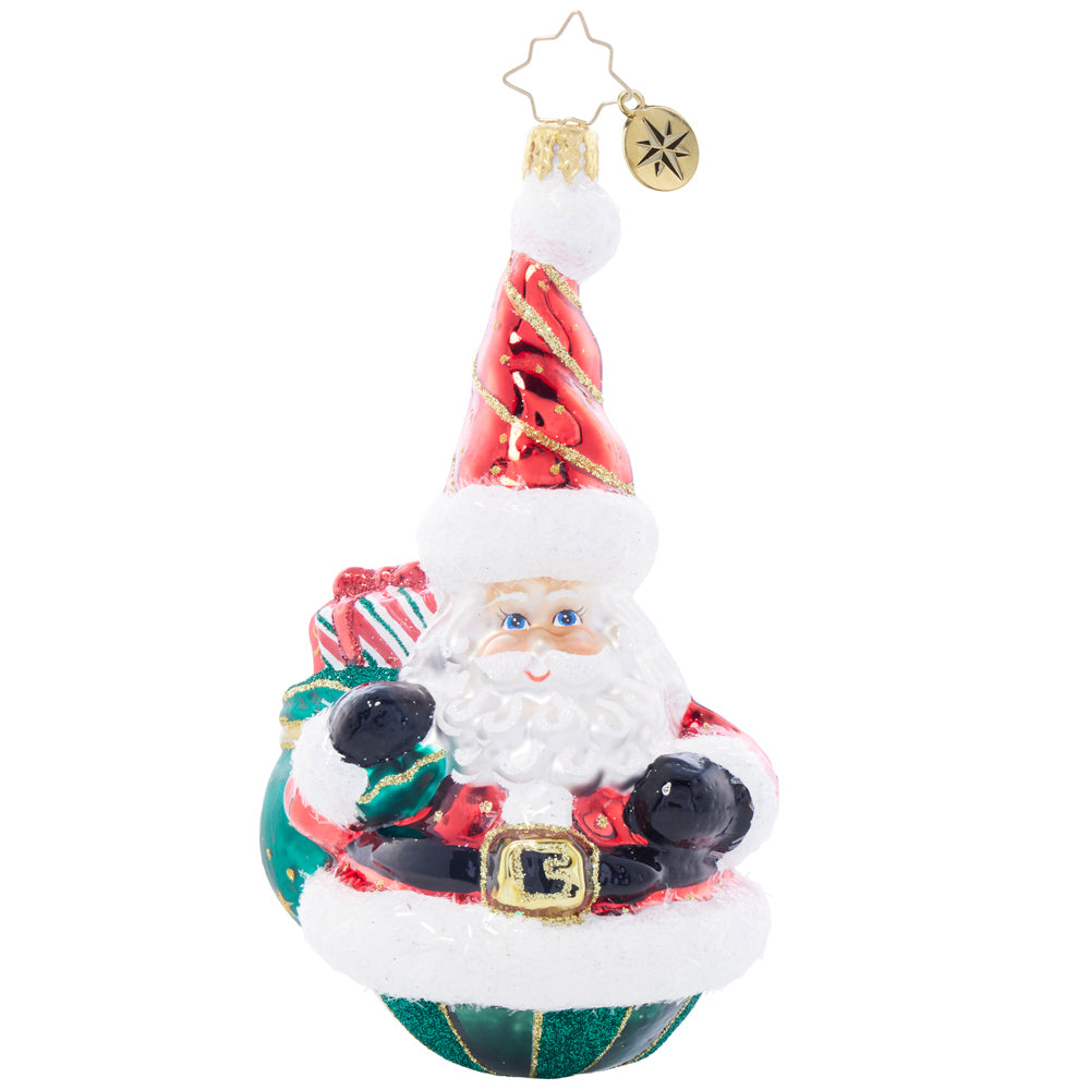 Front image- Santa's Gift Haul - (Santa ornament)