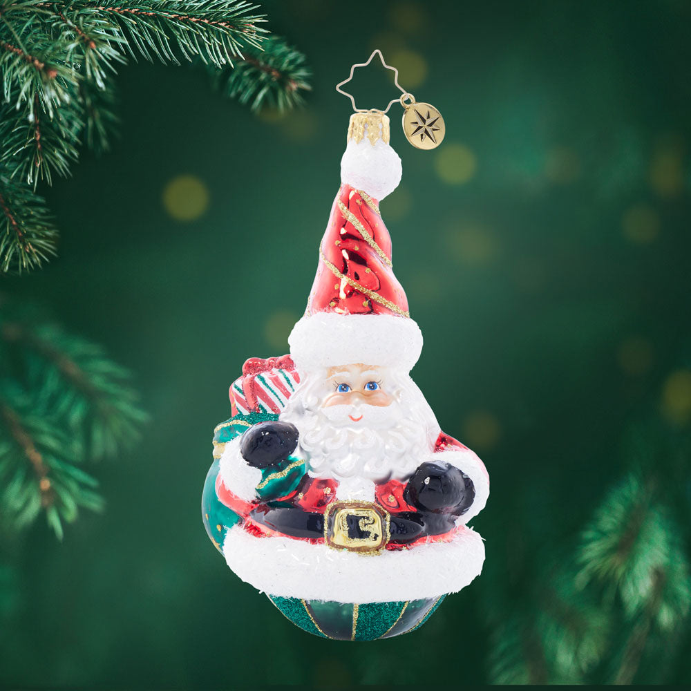 Front image- Santa's Gift Haul - (Santa ornament)