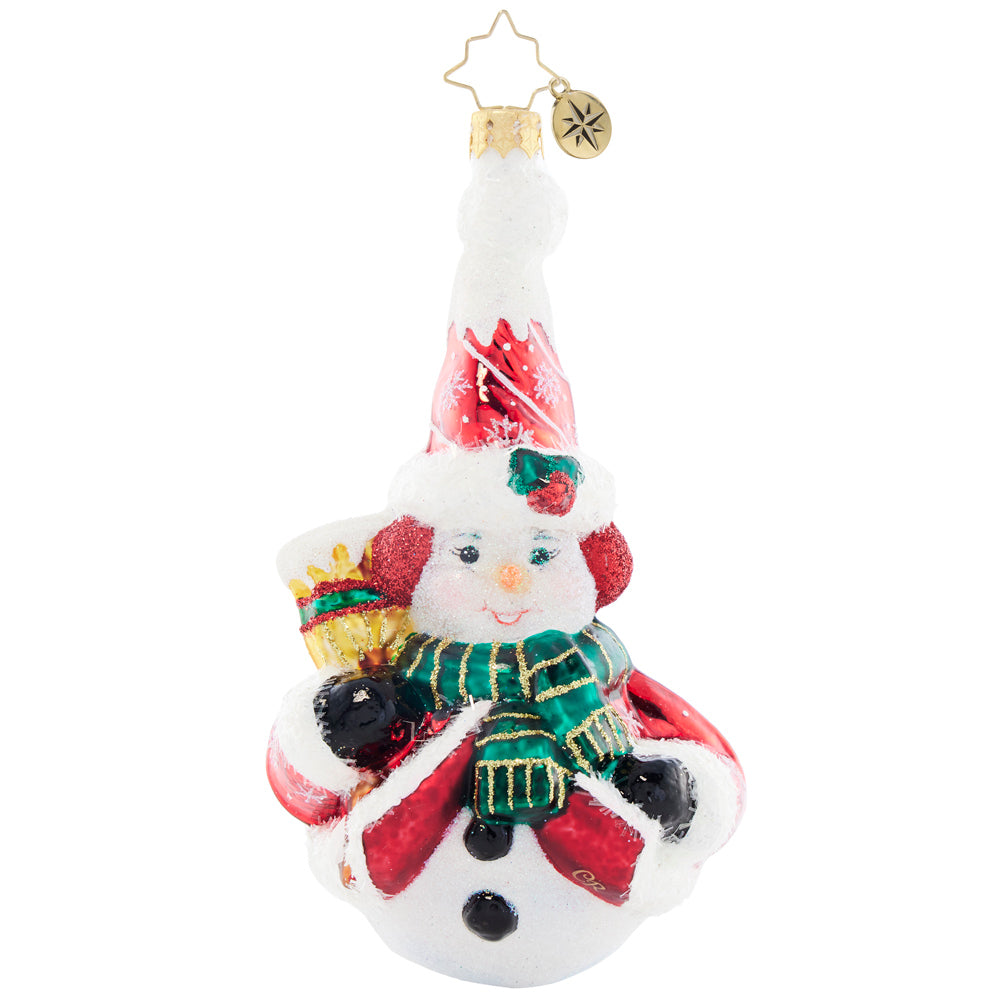 Front image - Swept Up Snowman - (Snowman ornament)