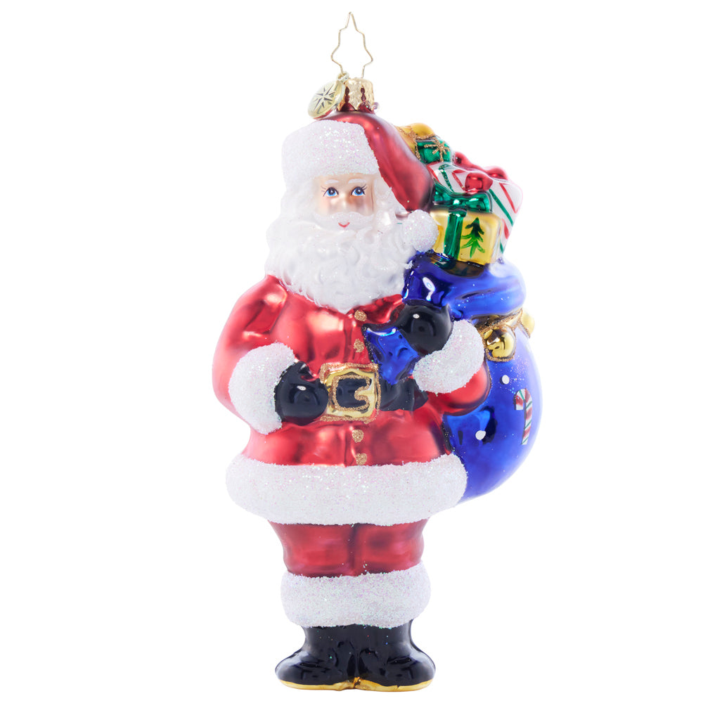 Front image - Presents on His Mind - (Santa ornament)