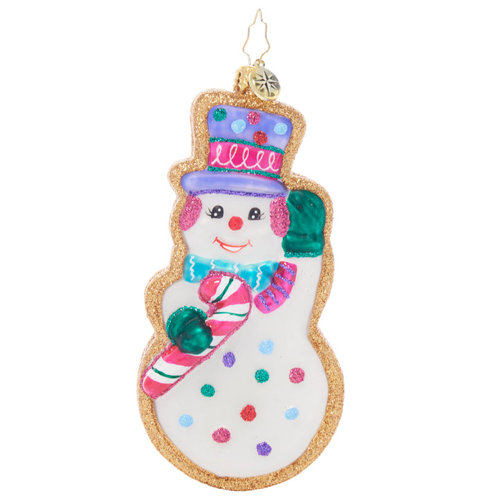 Front image - Snowy Sugar Cheer Cookie - (Snowman ornament)