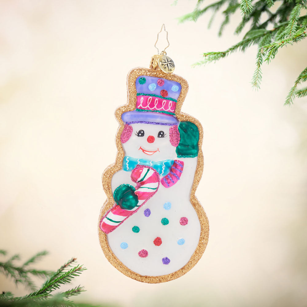Front image - Snowy Sugar Cheer Cookie - (Snowman ornament)