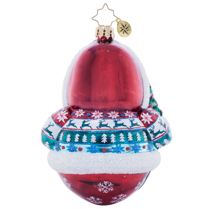 Back image - Jolly in a Jumper - (Santa ornament)