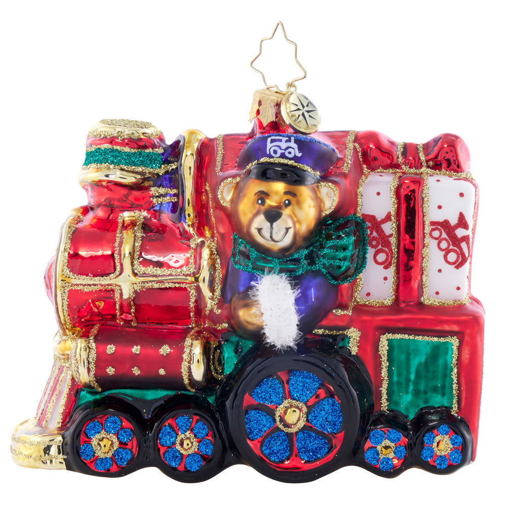 Front image - Teddy's Gift Express - (Train ornament)