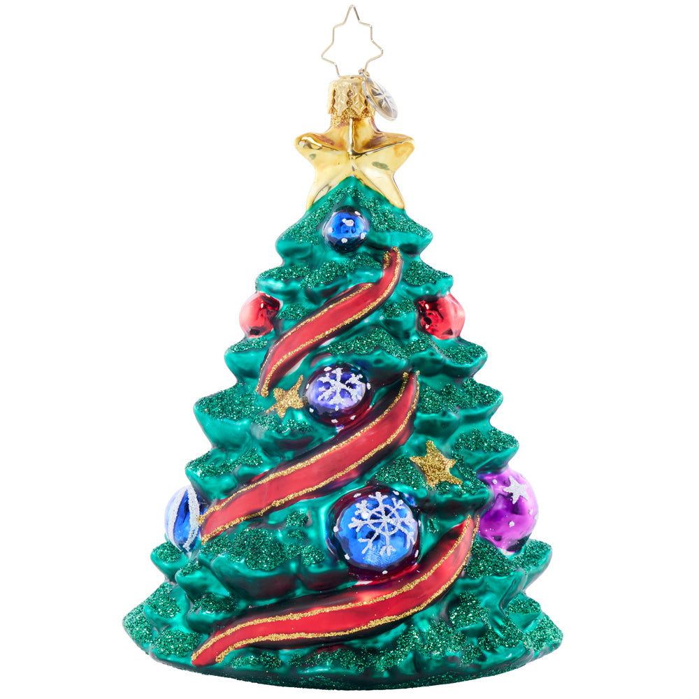 Back image- Wintery Tannenbaum- (Classic Christmas Tree ornament)