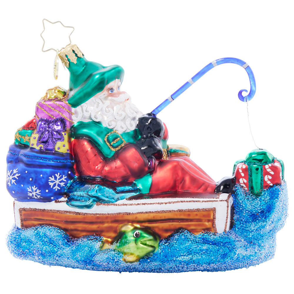 Side image - Hooked On Holiday Cheer - (Fishing ornament)