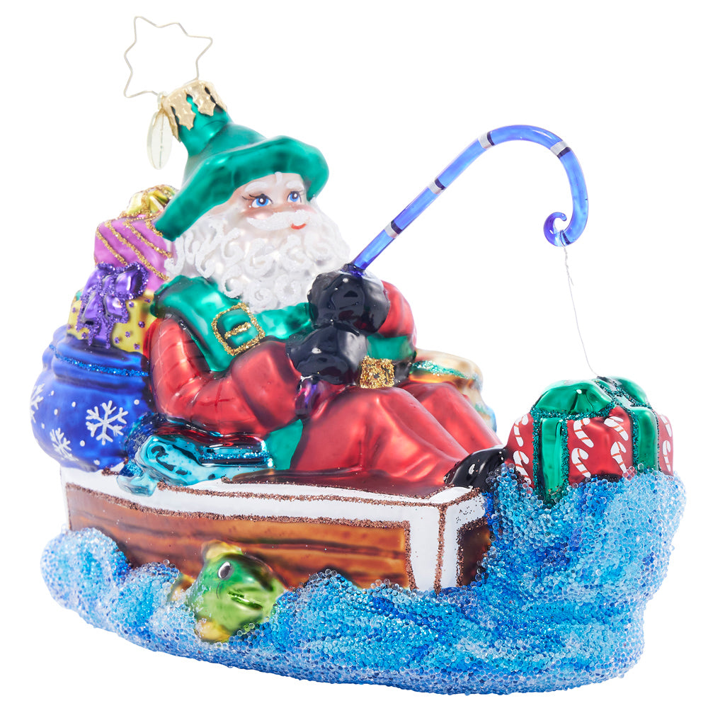 Side image - Hooked On Holiday Cheer - (Fishing ornament)