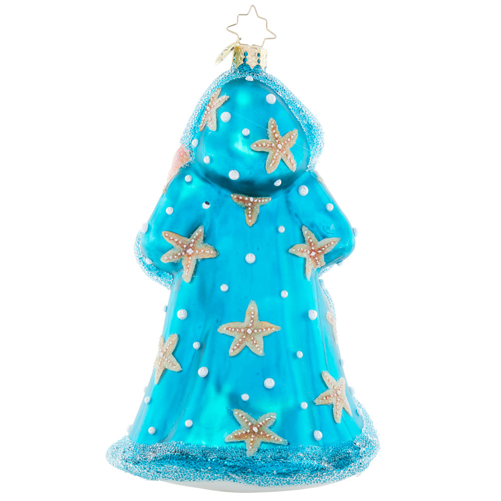 Back image - St. Nick's Nautical Noel - (Beach themed Santa ornament)