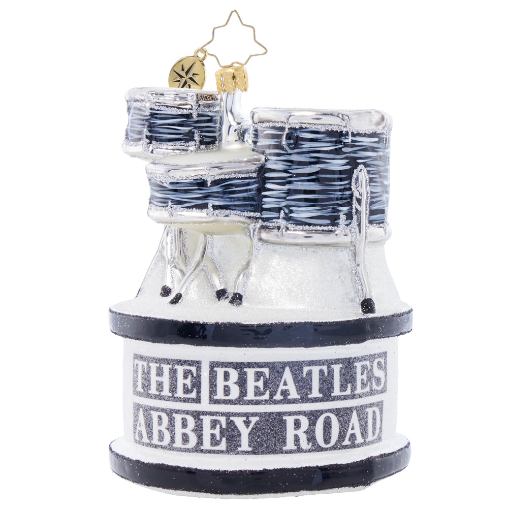 Back image - Beatles Abbey Road Drum Set - (The Beatles drum set ornament)