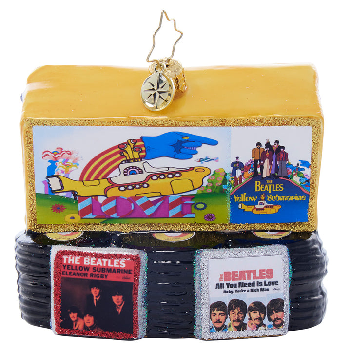 Back image - Rockin' Yellow Submarine Turntable - (The Beatles ornament)