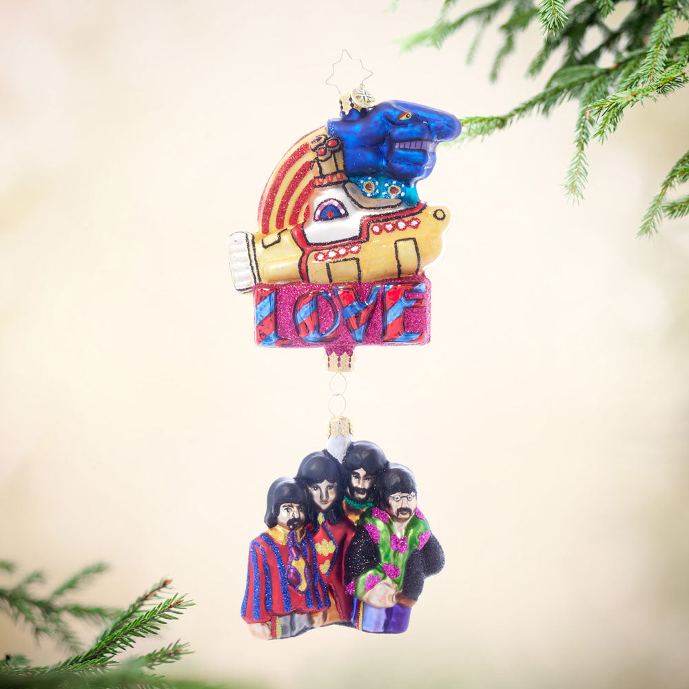 Front image - Submerging into Christmas with the Fab Four - (The Beatles ornament)