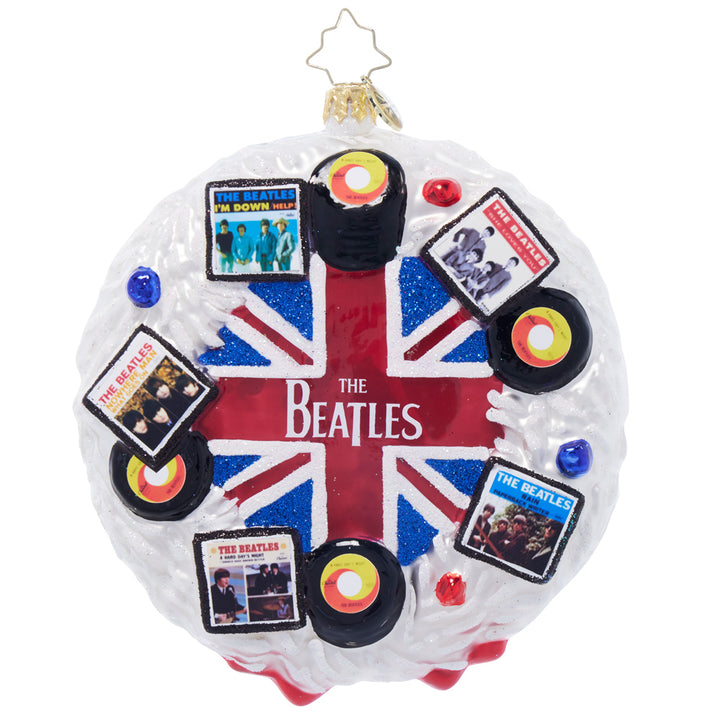 Back image - Beatles British Wreath Wonderland - (The Beatles ornament)