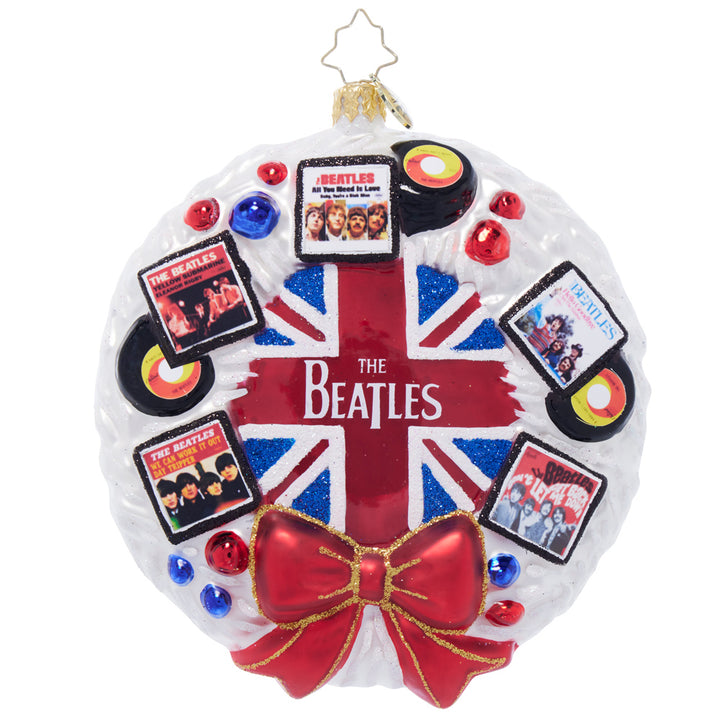 Front image - Beatles British Wreath Wonderland - (The Beatles ornament)